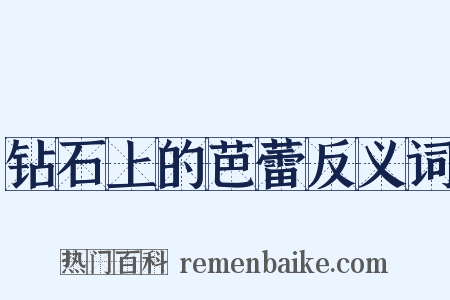 钻石上的芭蕾反义词是什么意思的图片